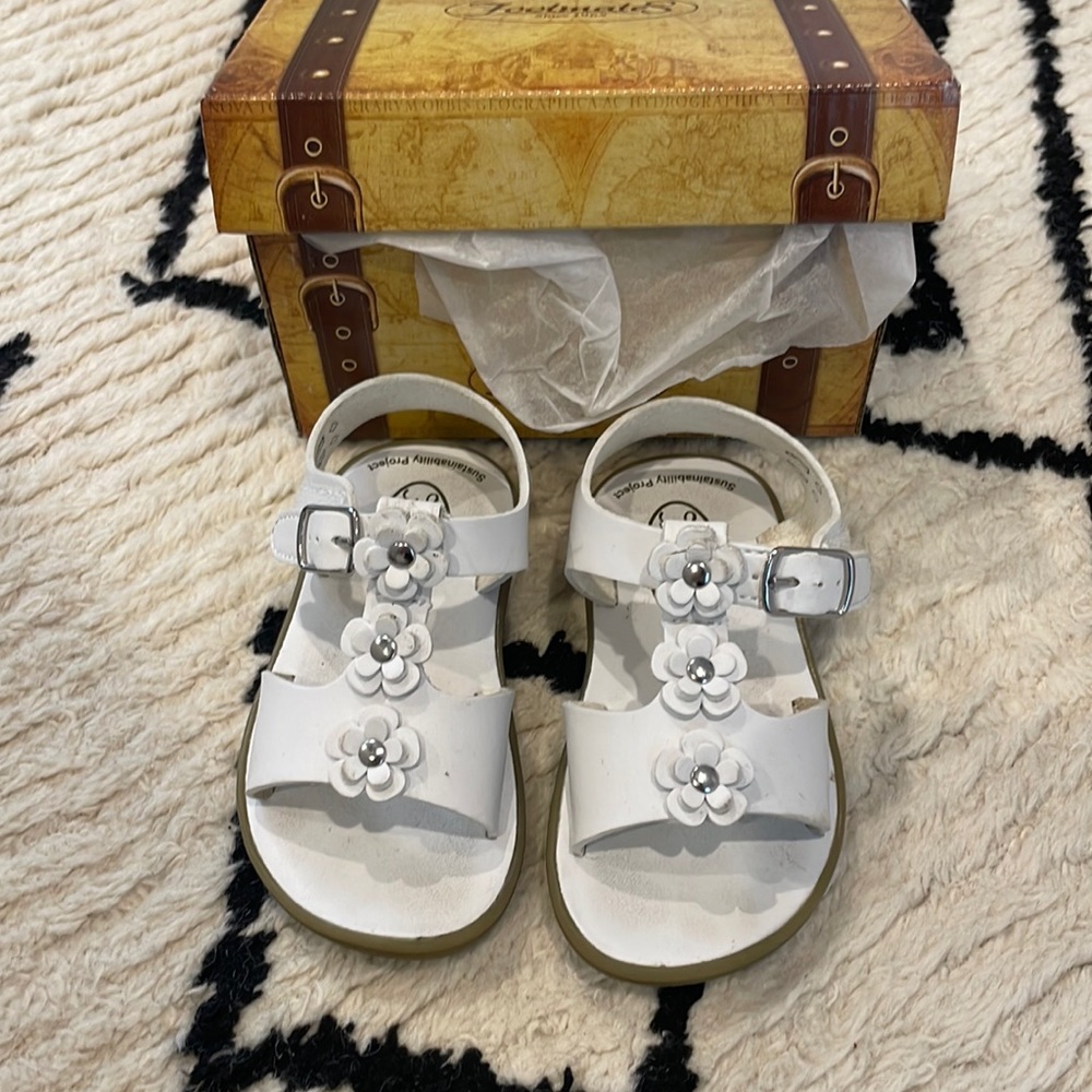 Footmates Toddler White Sandal